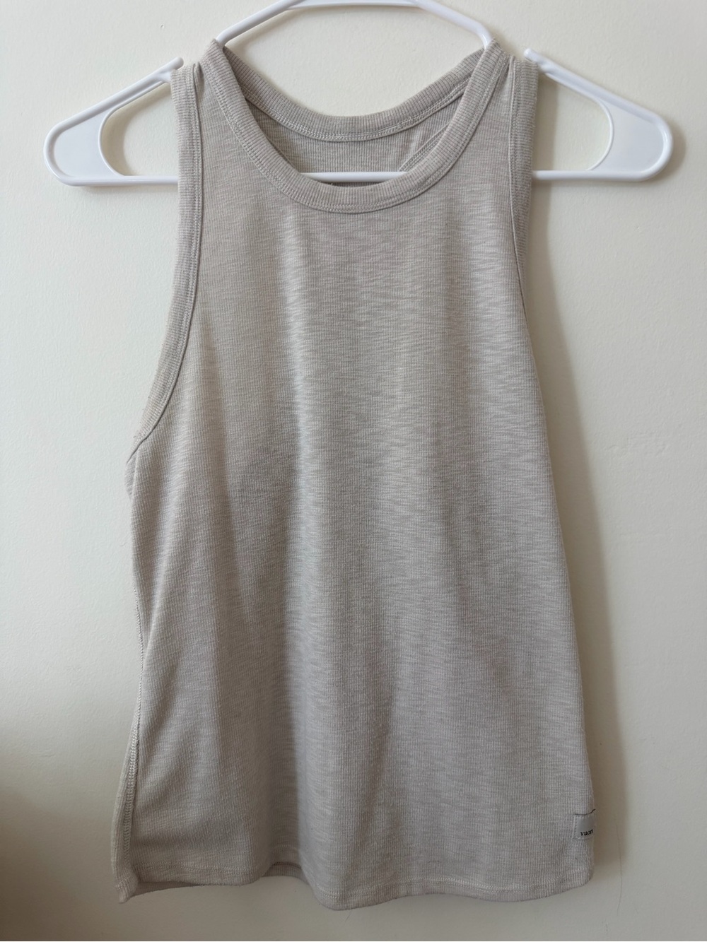 Women's Sleeveless Rib Tank Top - Cream
